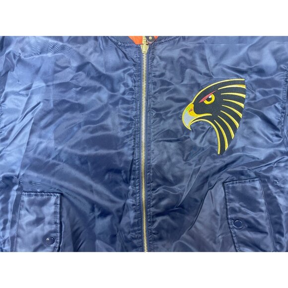 Men's Mao’s Eagle Blue and Orange Bomber Jacket Sz L - NWT - Picture 4 of 14